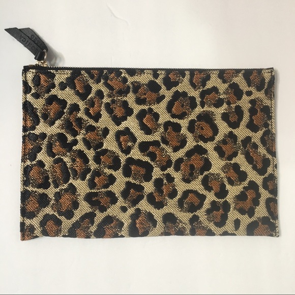 Veronica Beard Handbags - Veronica Beard Leopard Animal Print Makeup Bag